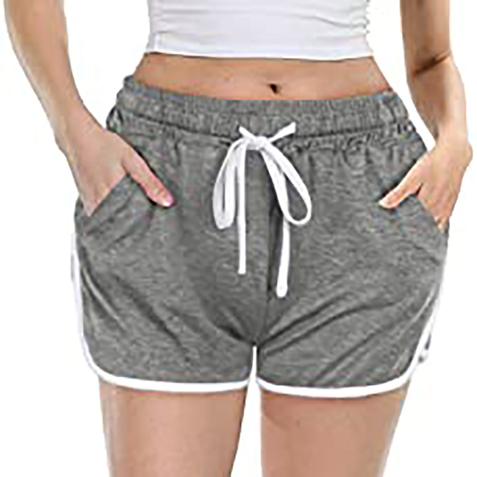 Women's Casual Solid Color Tether Shorts - X2-Shopping