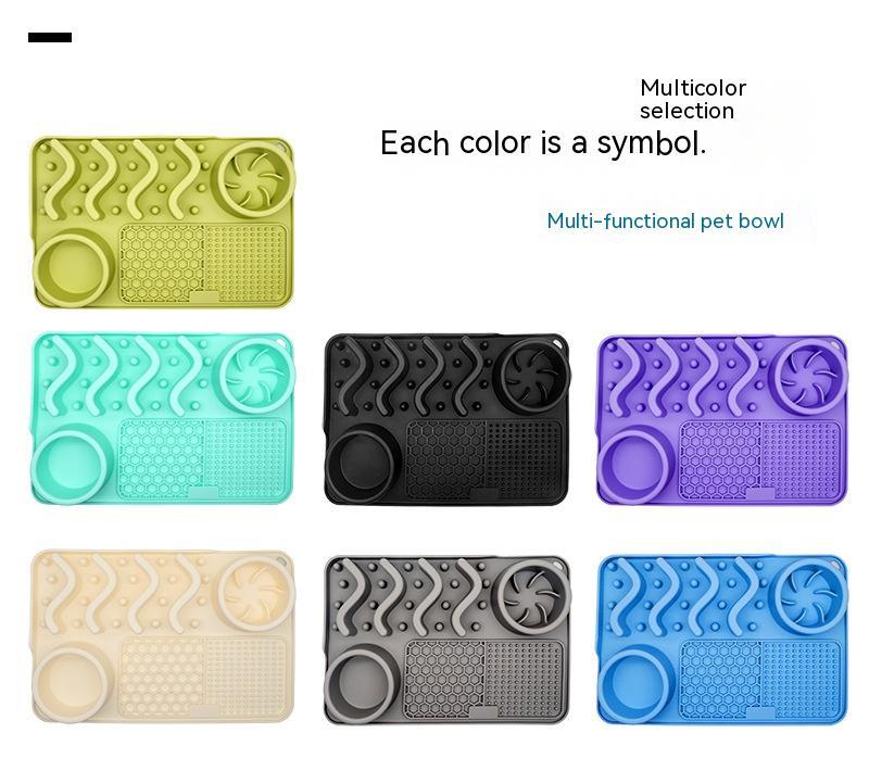 Dog Silicone Licking Pad Pet Licking Mat Silicone Smelling Mat Multifunctional Food Bowl Pets Supplies - X2-Shopping