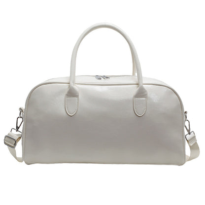 Travel Women's Lightweight Storage PU Leather Large Capacity Outing Luggage Bag