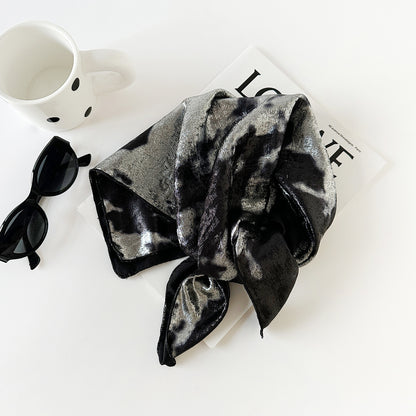 Liquid Silver Toe Cap Headscarf Y2g Square Scarf Wrapped Chest