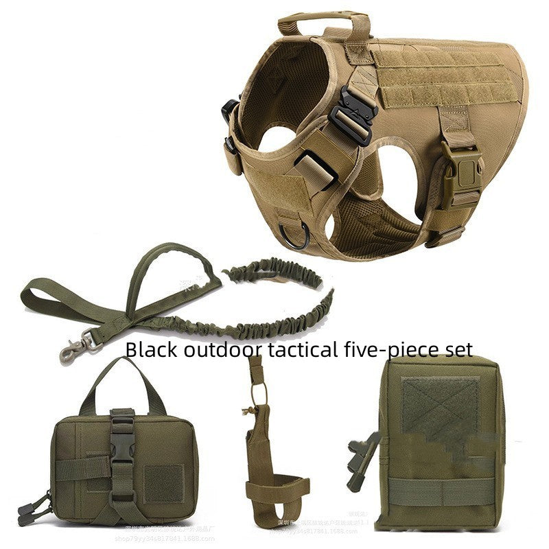 Tactical Dog Harness Pet German Shepherd K9 Training Vest Dog Harness And Leash Set For All Breeds Dogs - X2-Shopping