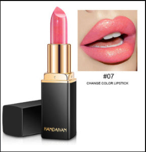 Glänzender metallischer Lippenstift Perlglanz-Farbtemperaturänderungs-Lippenstift Vergoldeter Lippenstift