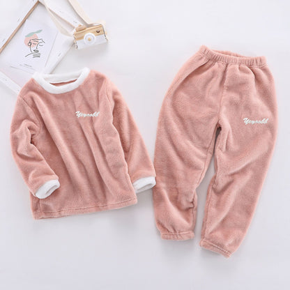 Children's Suits Autumn And Winter Velvet Men And Women - X2-Shopping