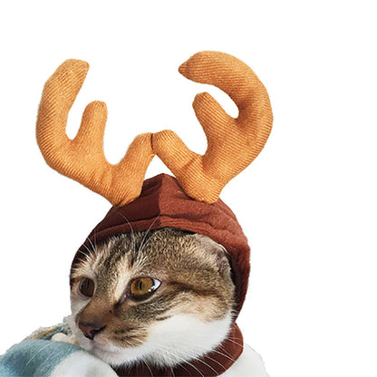 Cute Dog Cat Costume Christmas Cloak Halloween Disguise Cat - X2-Shopping