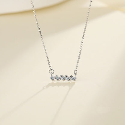 Cheng Cheng S925 Sterling Silver Light Luxury Moissanite Mobius Strip