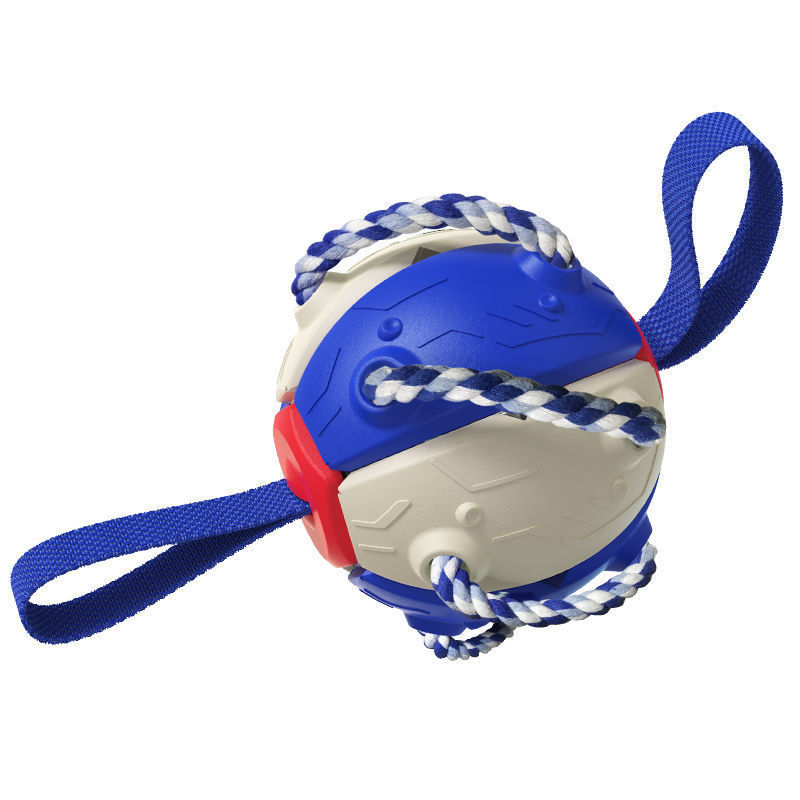 Interactive Dog Football Soccer Ball With Tabs Inflated Training Toy Outdoor Border Collie Balls Pet Products - X2-Shopping
