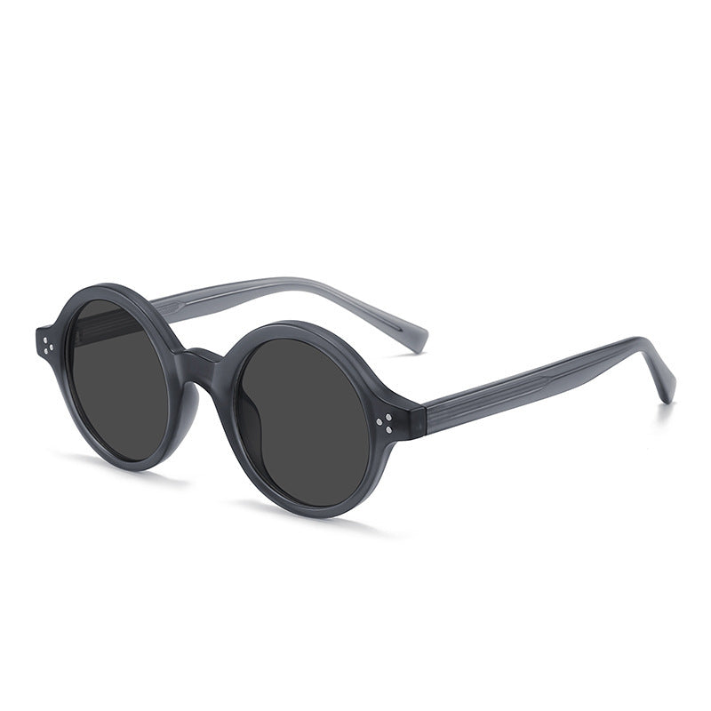 European And American Vintage Round Frame Polarized Sunglasses - X2-Shopping