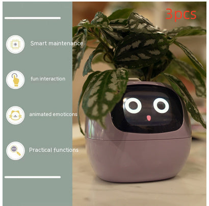 Smart Planter – Endloser Spaß – Über 49 ausdrucksstarke Ausdrücke – 7 intelligente Sensoren und KI-Chips machen das Pflanzenaufziehen einfach und unterhaltsam