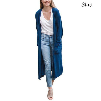 Cardigan Simple Long Sleeve Trench Coat