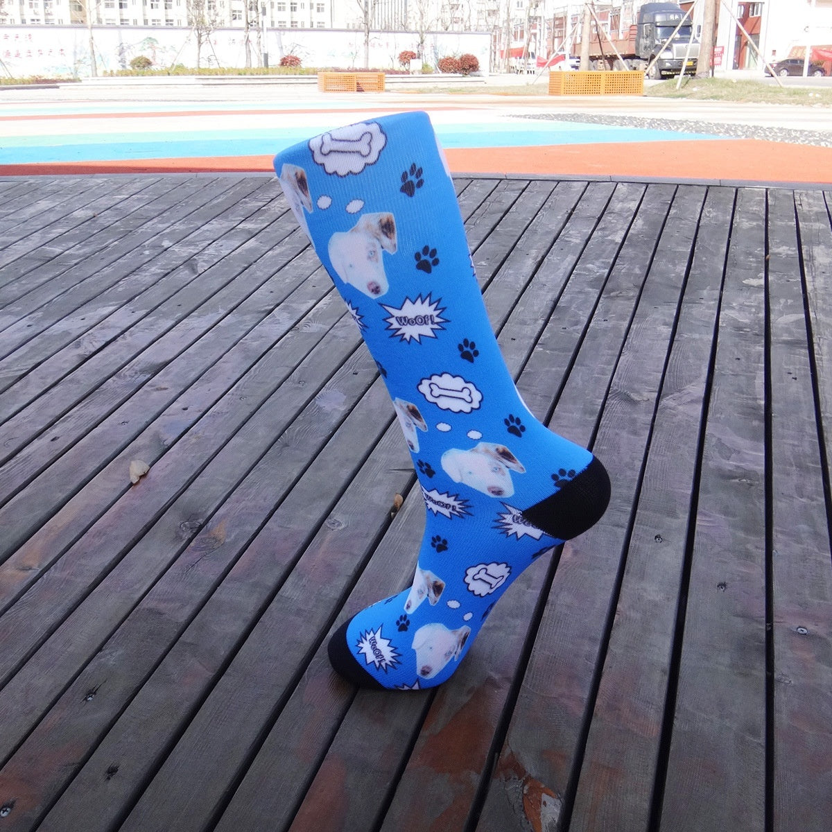 Cartoon Pet Head Face Socks - X2-Shopping