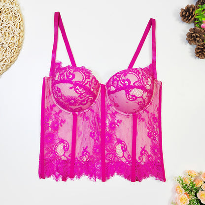 Black Lace Sexy Cutout Camisole Slim Vest