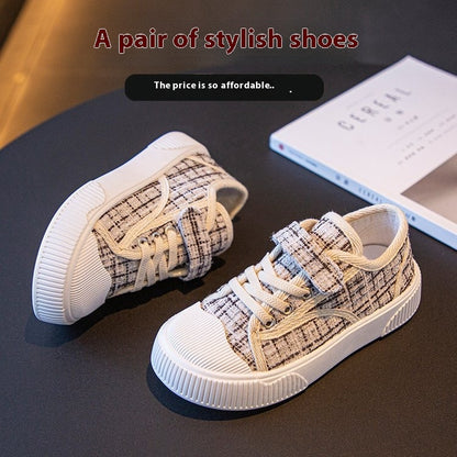 Children's Canvas Soft Bottom Casual Sports Skate Shoes