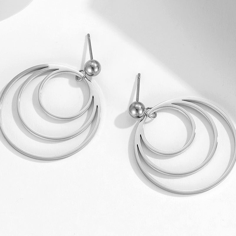 Stainless Steel Multi-layer Ear Ring All-match