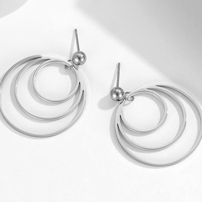 Stainless Steel Multi-layer Ear Ring All-match