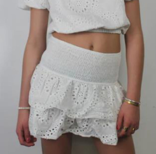 Women's Skirt Pleated Ruffle Print - X2-Shopping
