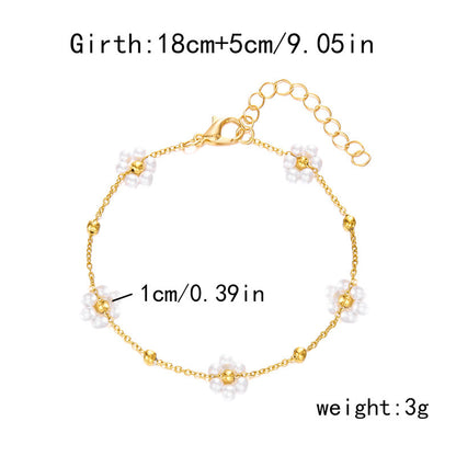 Women's Korean-style Fresh Flower Pearl Bracelet