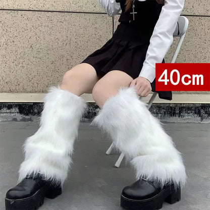 Fur Booties Warm Plush Shoe Cover Pile Style Support Hosiery