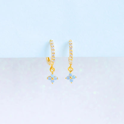 Small And Beautiful Flower Earrings Micro-inlaid Ear Clip