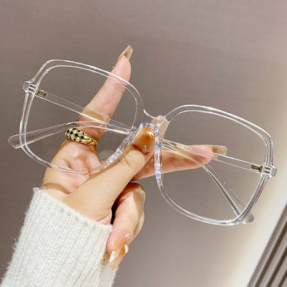 Plain Face Plain Glasses With No Diopters Vintage With Large Rims - X2-Shopping