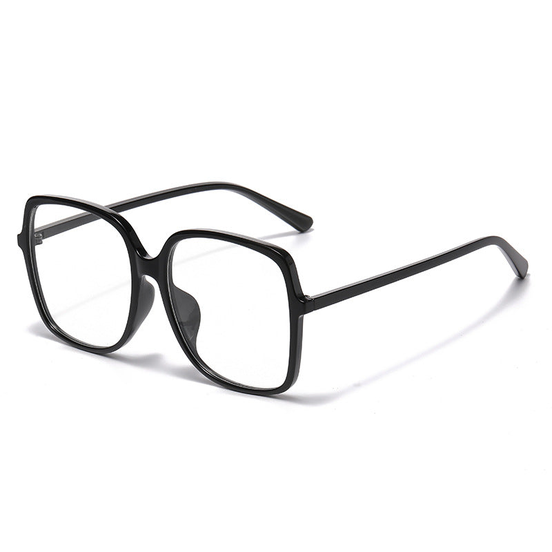 Plain Face Plain Glasses With No Diopters Vintage With Large Rims - X2-Shopping