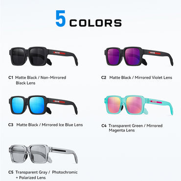 TR90 Colorful Polarized Sunglasses Square