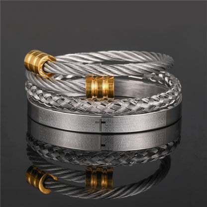 Titanium Steel Bracelet Suit Punk Creative Personality Roman