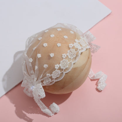Kinder Spitze Dekor Hut Sommer Dünne Prinzessin Pflege Tür Bogen Baby Mädchen Haar Band