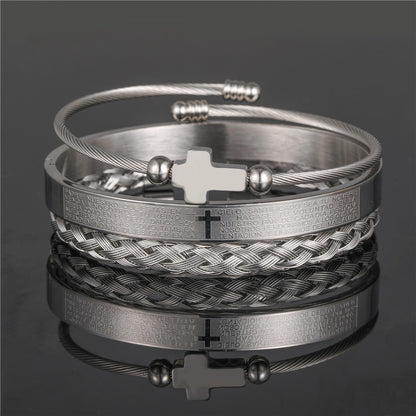 Titanium Steel Bracelet Suit Punk Creative Personality Roman