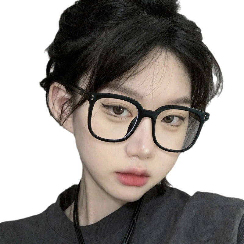 Internet Celebrity Vintage With Large Rims Glasses Women's Korean-style Ins Round Face - X2-Shopping