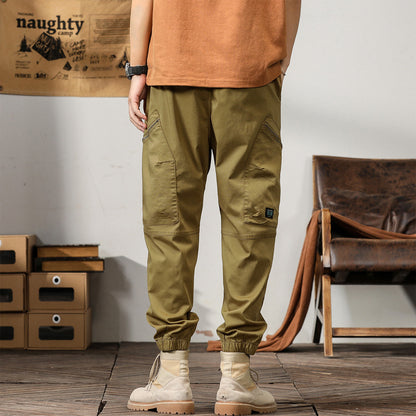 Men's New American Retro Overalls Hong Kong Style Trendy Brand Leisure Tappered Harem Pants