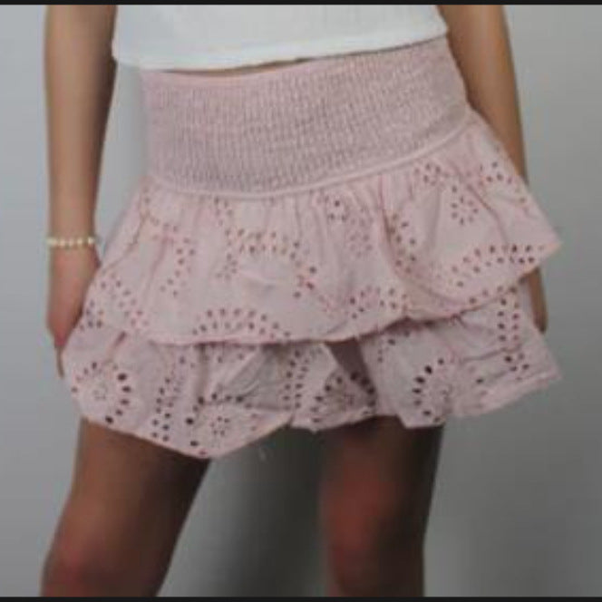 Women's Skirt Pleated Ruffle Print - X2-Shopping