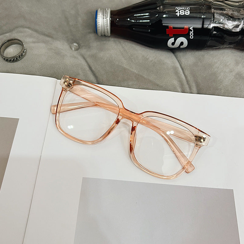Internet Celebrity Vintage With Large Rims Glasses Women's Korean-style Ins Round Face - X2-Shopping