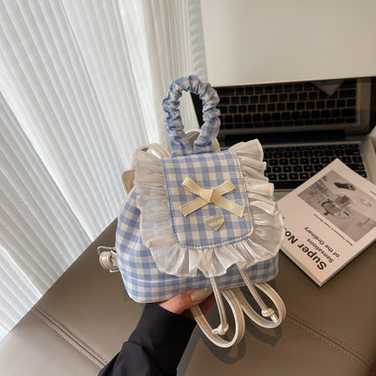 Sweet Lace Mini Checkered Backpack