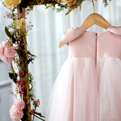 Baby Mädchen Prinzessin Kleid Blumenmädchen Hochzeit Puffy Garn Kleid
