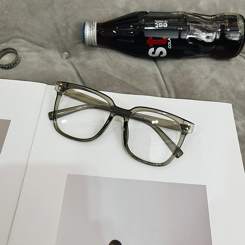 Internet Celebrity Vintage With Large Rims Glasses Women's Korean-style Ins Round Face - X2-Shopping