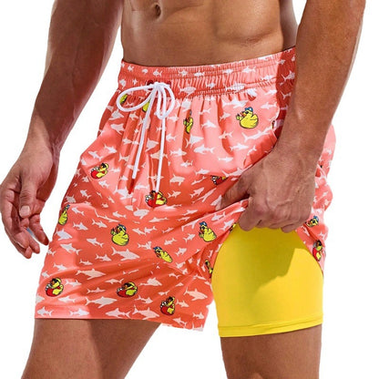 Men's Fashion Loose Quick-drying Boxer Swimming Trunks