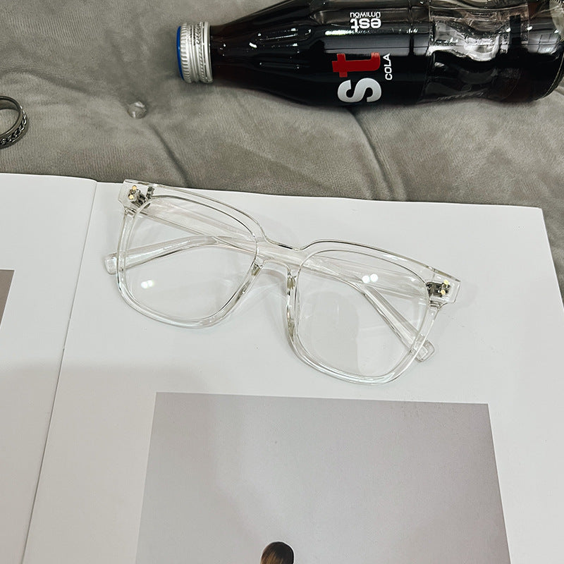 Internet Celebrity Vintage With Large Rims Glasses Women's Korean-style Ins Round Face - X2-Shopping