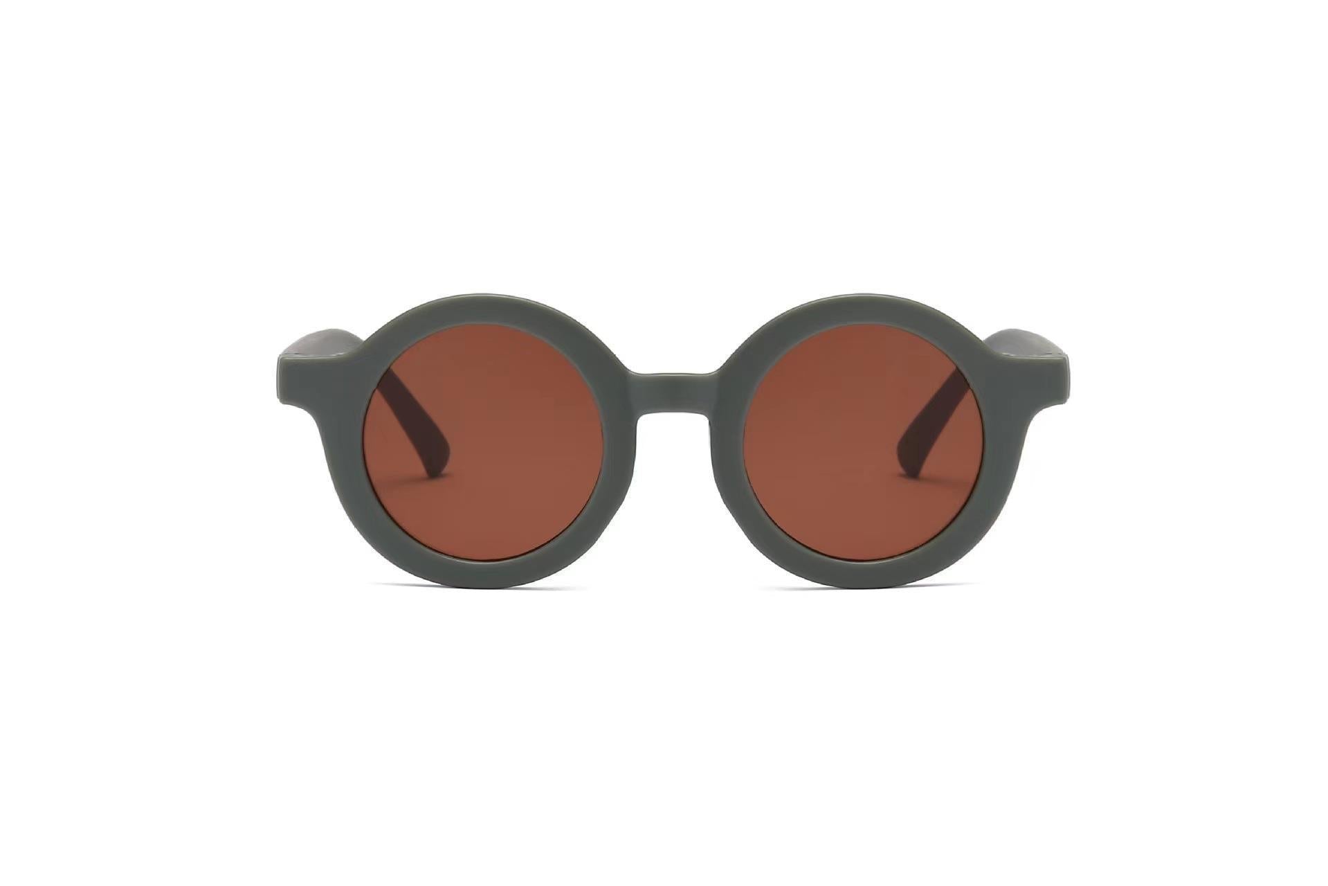 Children's Sunglasses Vintage Round Frame Sun Glasses - X2-Shopping
