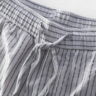 Simple Tether Casual Men's Contrast Color Striped Ankle-length Pants