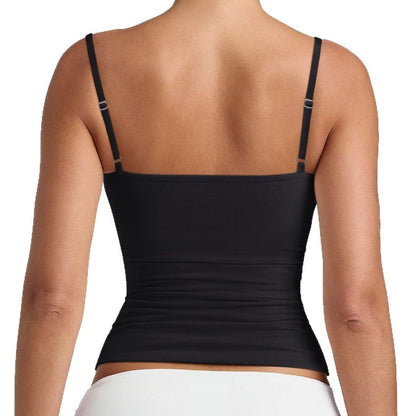 Women's Round Neck Vest Adjustable Camisole Sleeveless Top