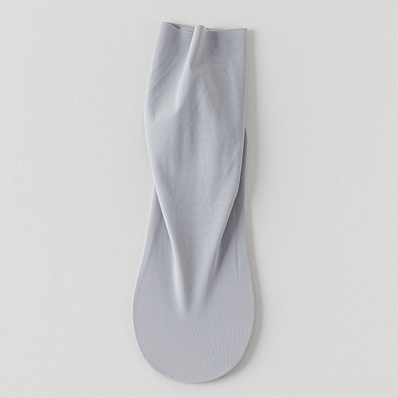 Couple Ice Silk Thigh High Socks Cotton Base Sweat-absorbent