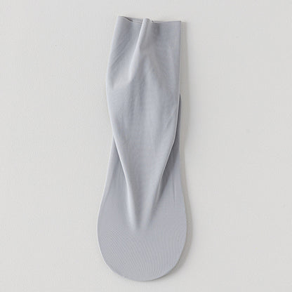 Couple Ice Silk Thigh High Socks Cotton Base Sweat-absorbent