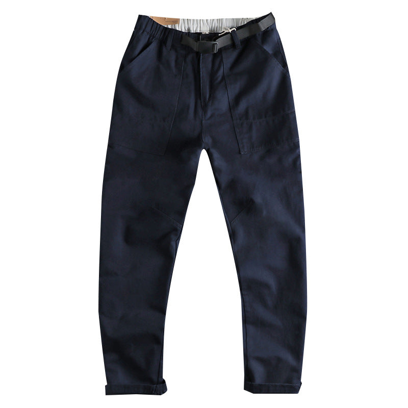N I Buckle Belt Three-dimensional Cutting Workwear Casual Pants