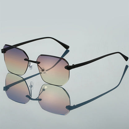 Frameless Trimming Leopard Head Sunglasses - X2-Shopping