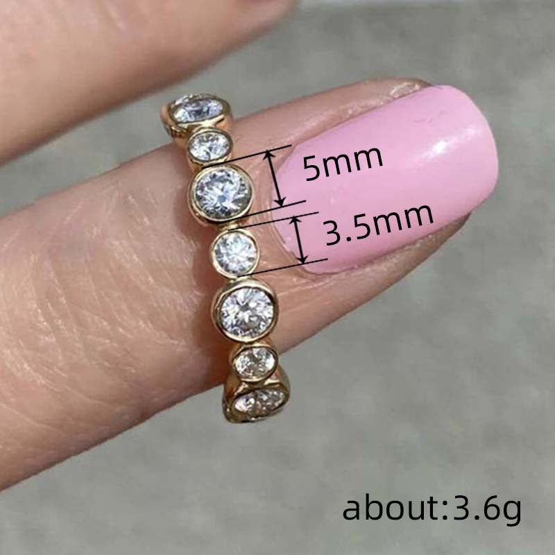 Zircon Gang Drill Refined And Simple Ring
