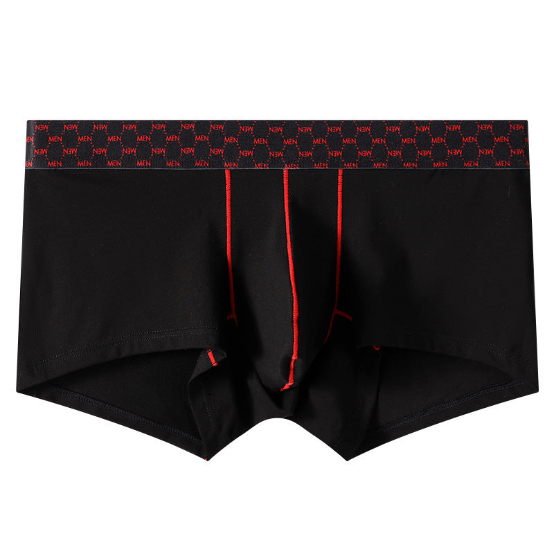Men's Sports Fitness Low Waist Small Boxer Contrast Color Pants