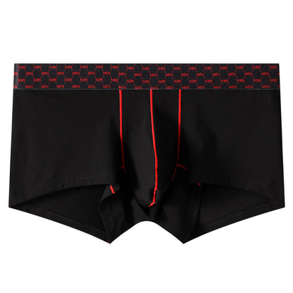 Men's Sports Fitness Low Waist Small Boxer Contrast Color Pants