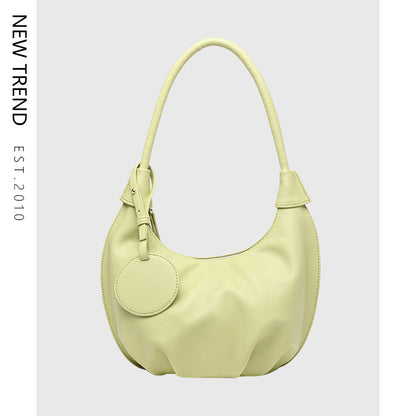 Portable Underarm Bag Leisure Soft Leather Versatile Shoulder Dumpling Bag