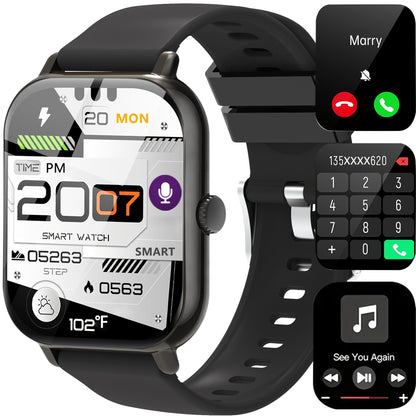 HD Large Screen Pedometer Heart Rate Monitoring Smart Watch