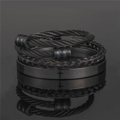 Titanium Steel Bracelet Suit Punk Creative Personality Roman